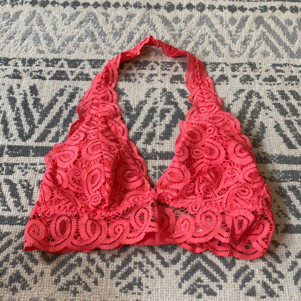 Pink Hot Pink Halter Bralette